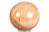 Polished Peach Moonstone Sphere - Madagascar #245989-1